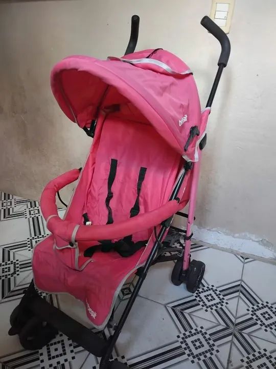 Carrinho de Bebê Bebesit Rosa - Foto 2