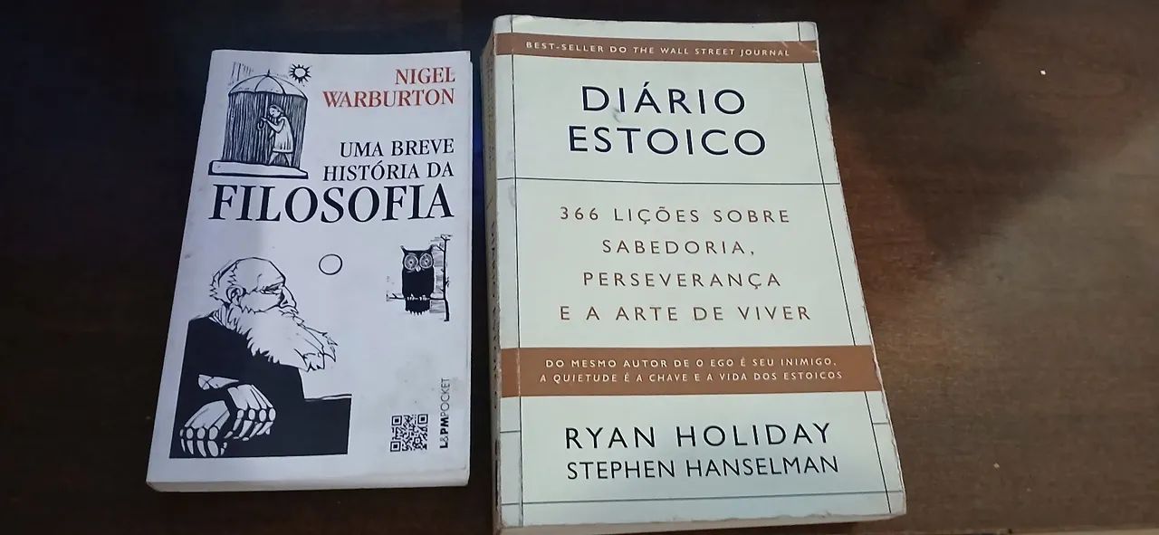 Livros Uma breve história da fisolofia - Nigel warburton /  Livro Diário Estóico Ryan Holy