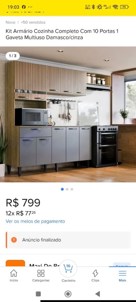 Vendo móveis com três meses de uso. Sofá, geladeira, fogão, armário, guarda roupa, rack - Foto 4