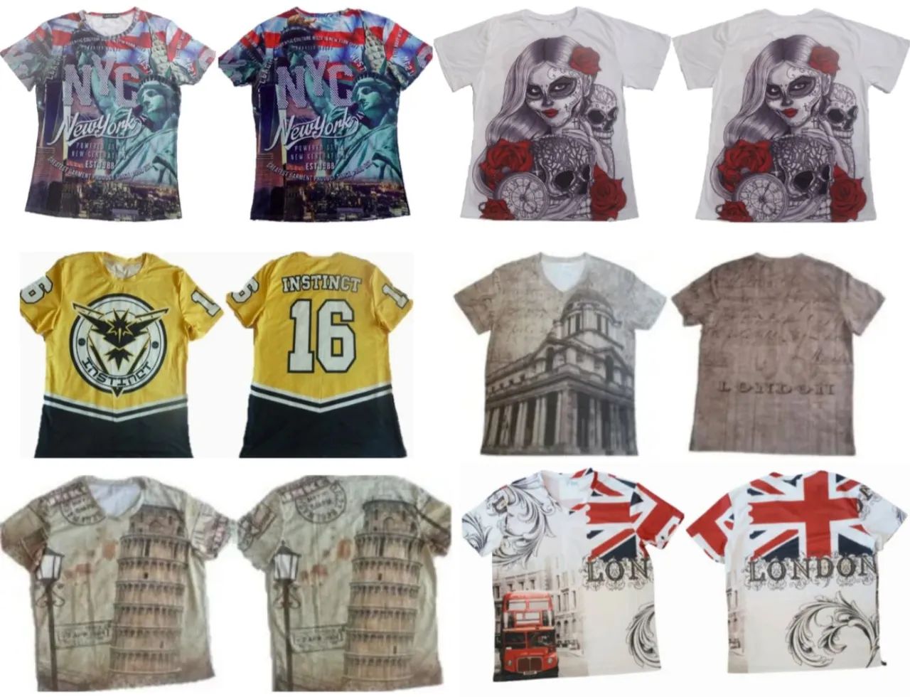 Camisas Estampadas, Impressão 3D Mangas Curtas - Foto 2