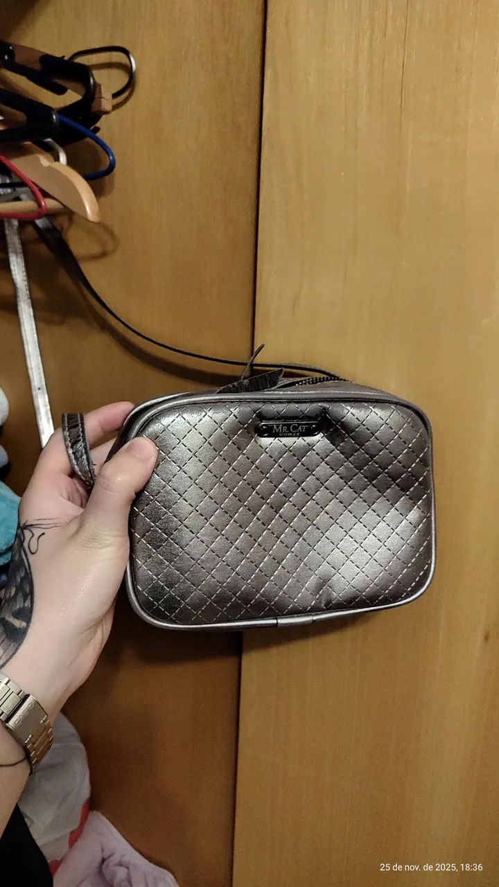 bolsa Mr.Cat prata