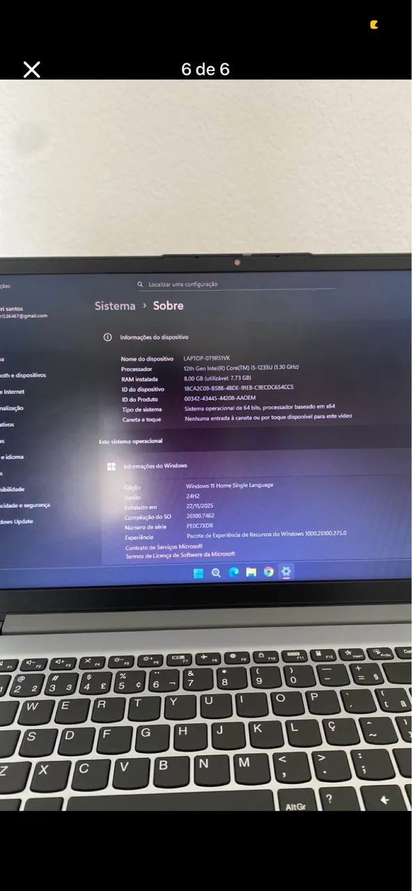 Notebook Lenovo (ideapad 1 15iau7) - Foto 4