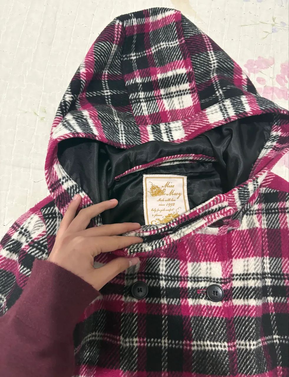 casaco de frio feminino xadrez  - Foto 4
