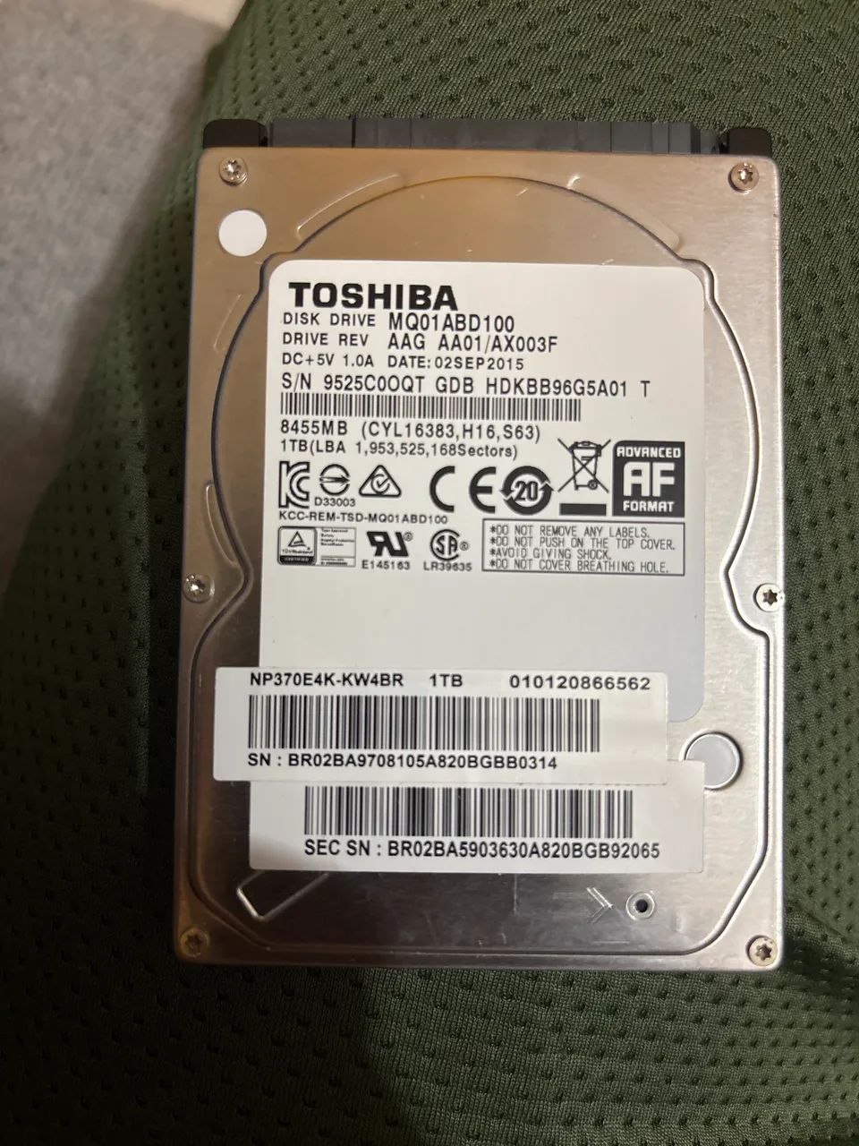 HD  1TB Toshiba