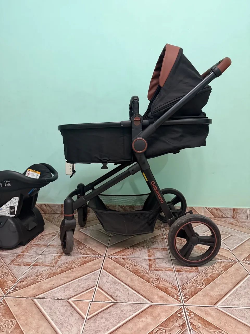 Carrinho de bebê 3 em 1 galzerano modelo ivy