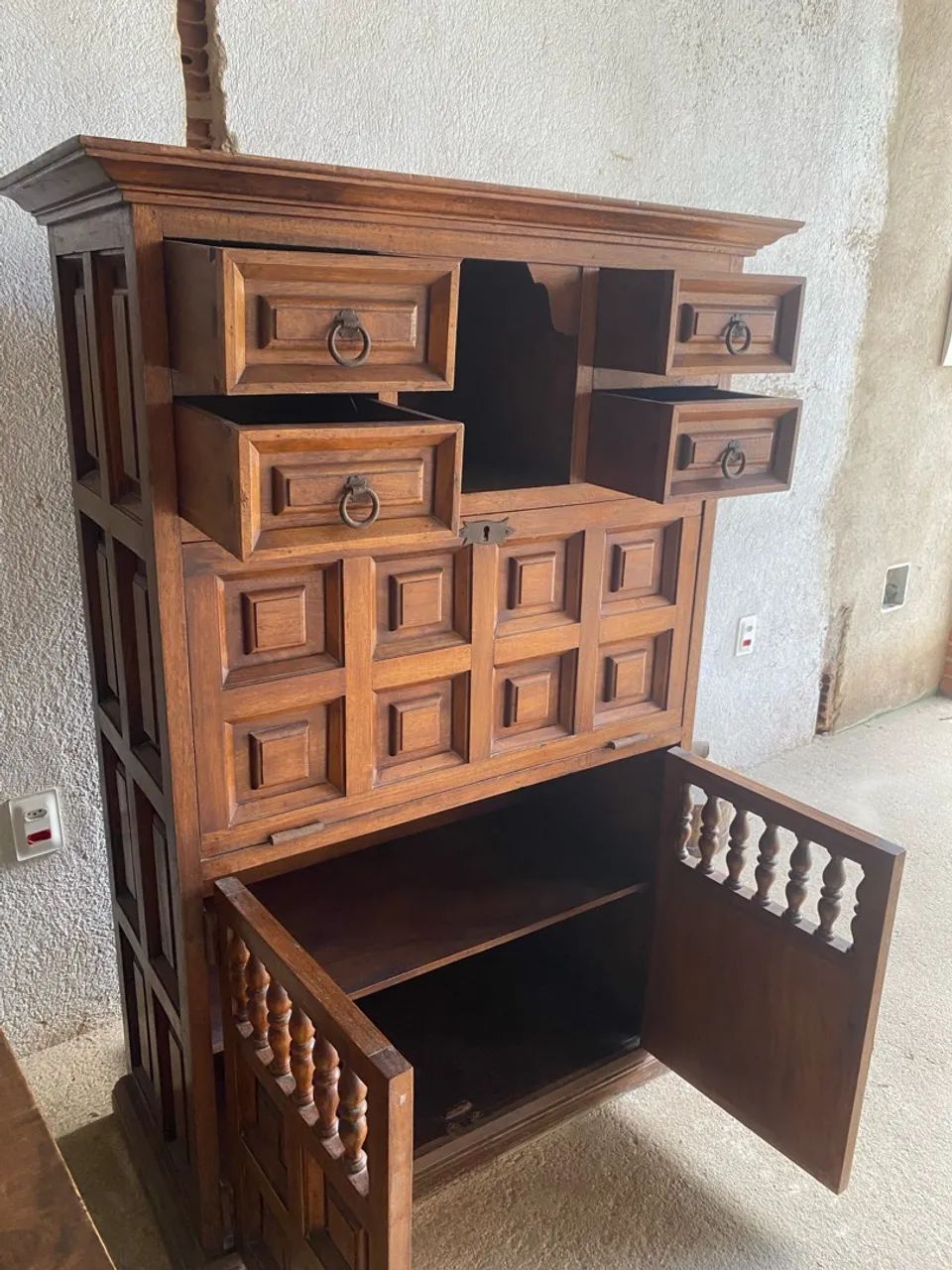 Adega e secretaria colonial com tampo basculante - Foto 4