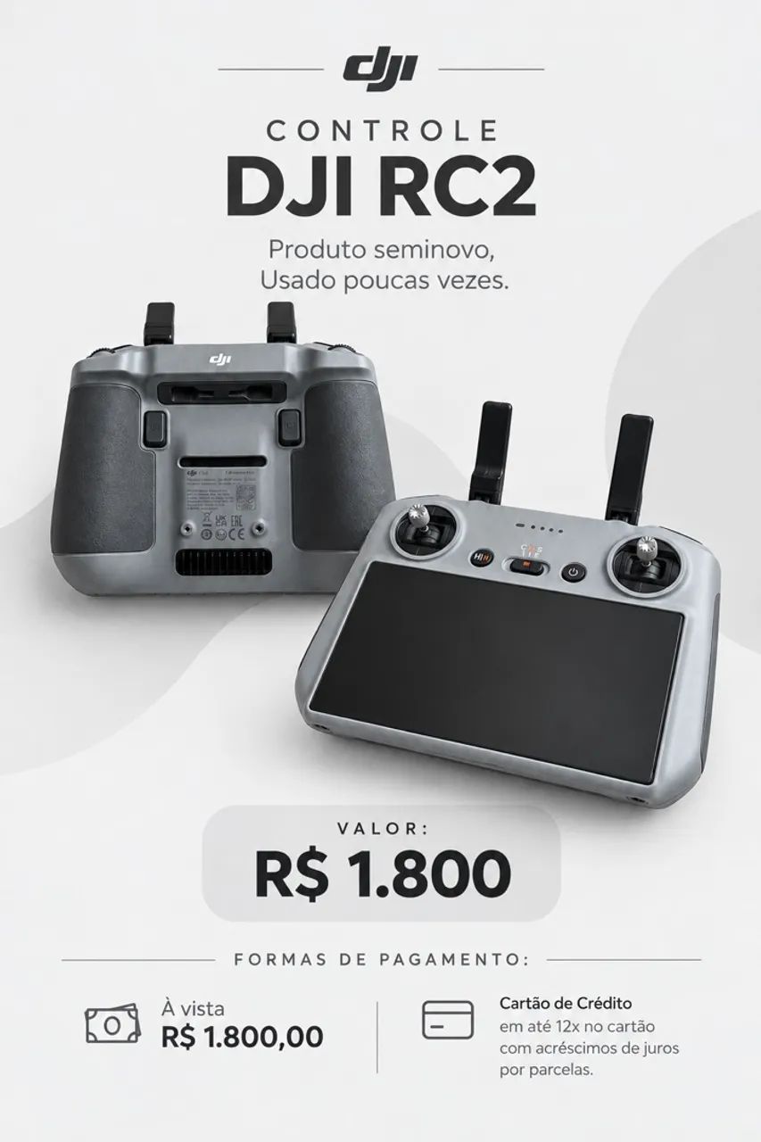 CONTROLE DJI RC 2 BATERIAS DJI Mini 5 pro  - Foto 2