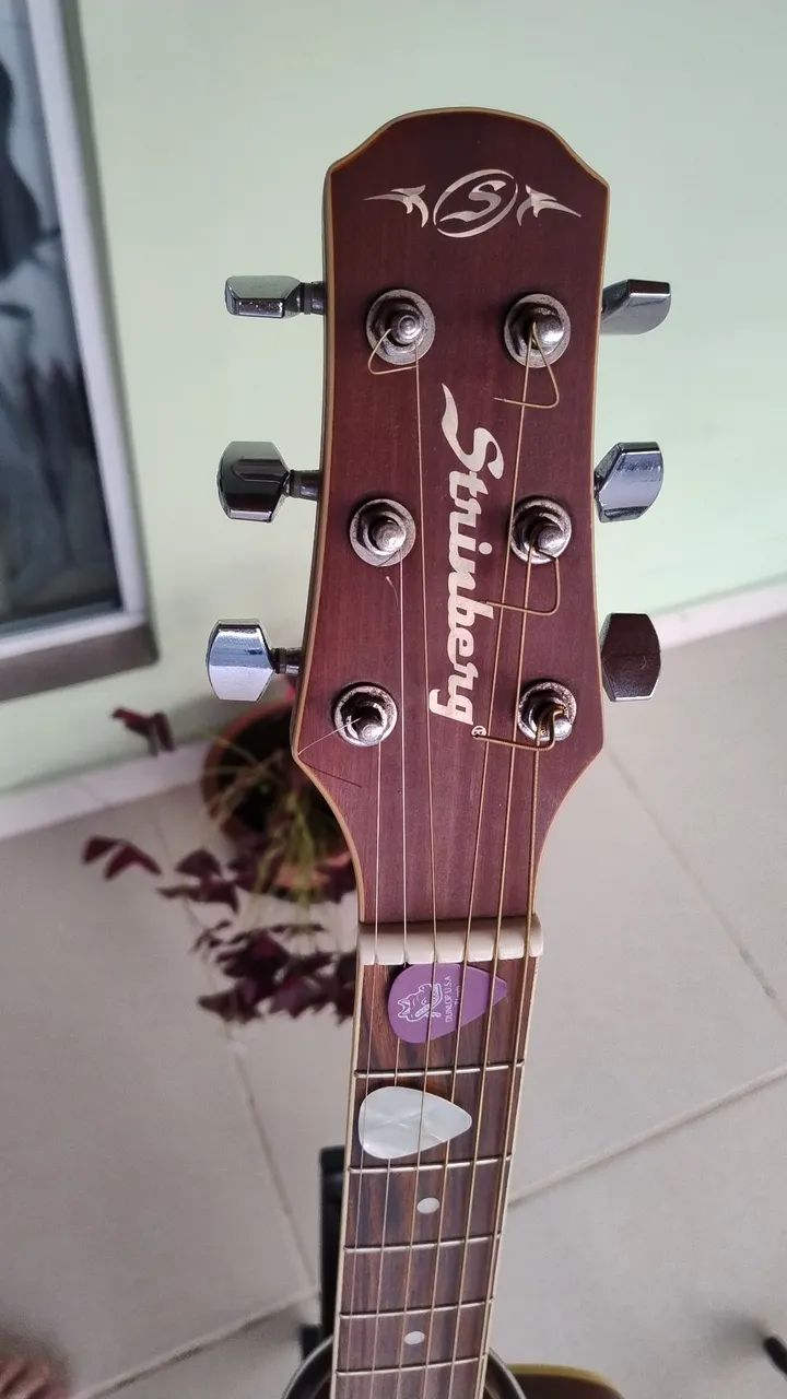 Violão Strinberg Aço Canhoto Elétrico com Estante e Suporte.  - Foto 6