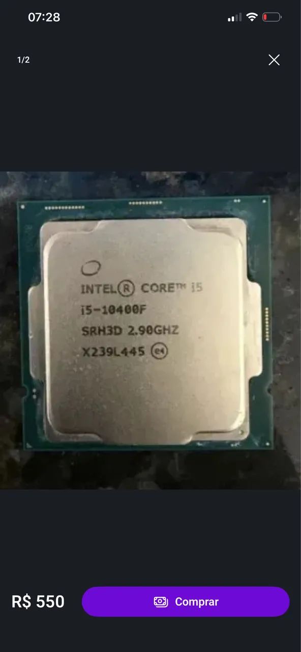 Processador i5 10400f 10 geração 