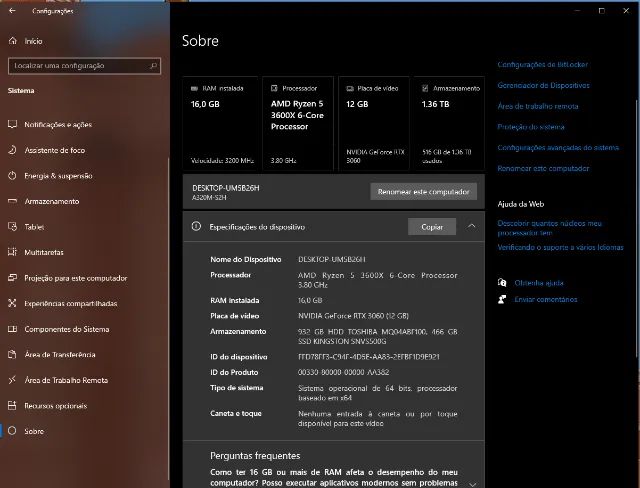 PC gamer RTX 3060, 16gb, 1,3Tb - Foto 5