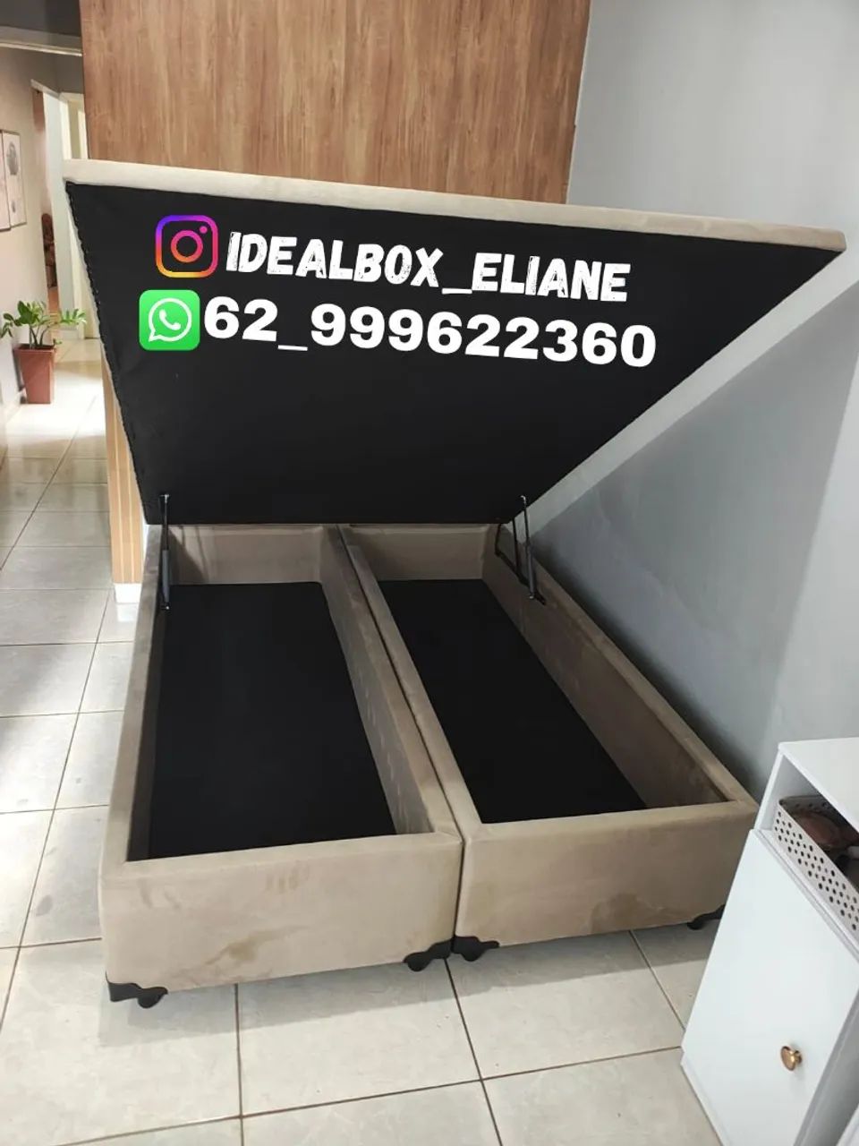 Box baú casal bipartido com PREÇO de FÁBRICA..