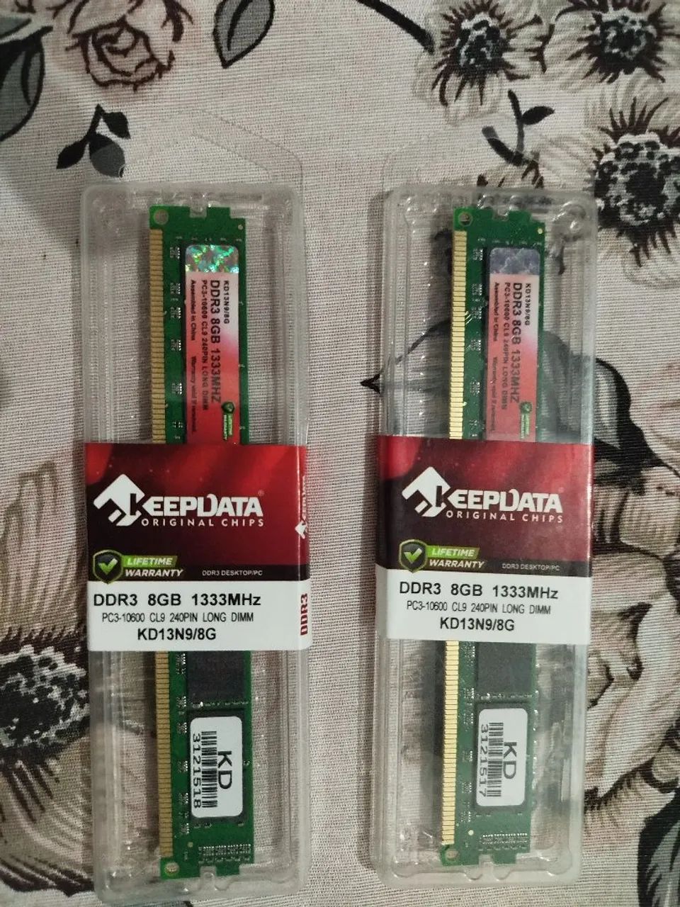 Memórias ddr3 16gb 2x8 lacrada 