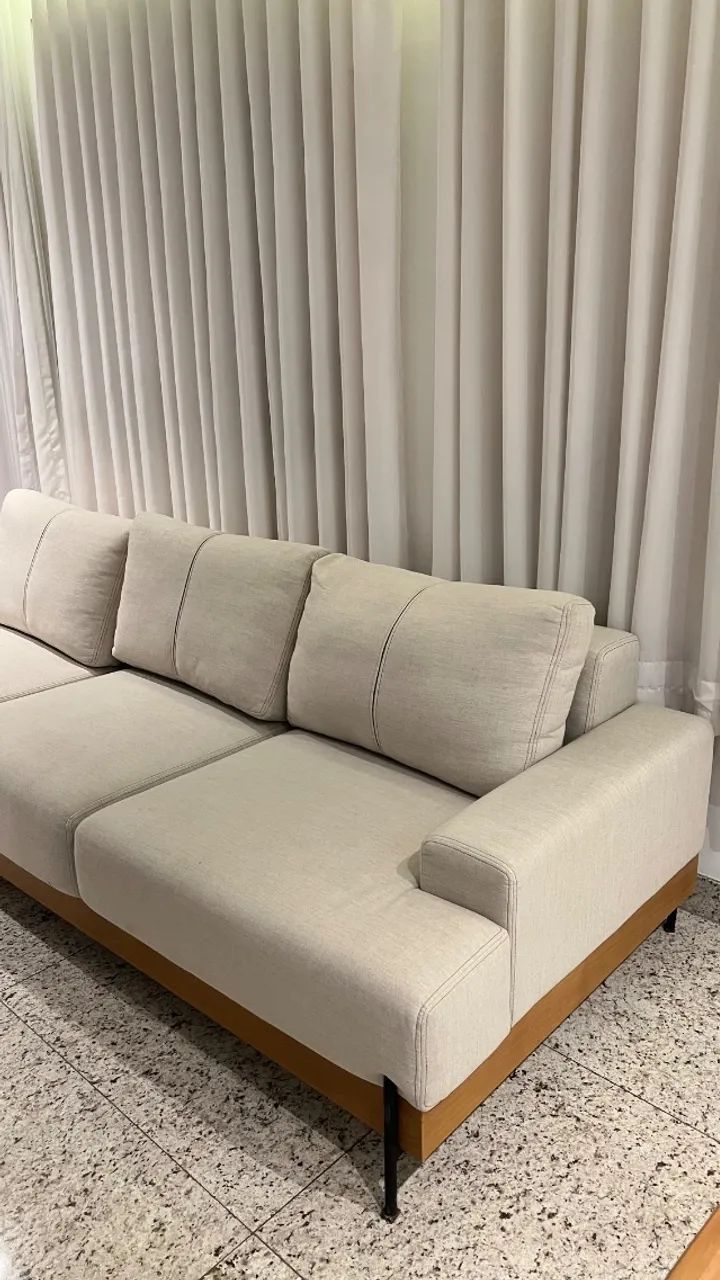 Sofa linho prima linea 3 lugares  - Foto 2