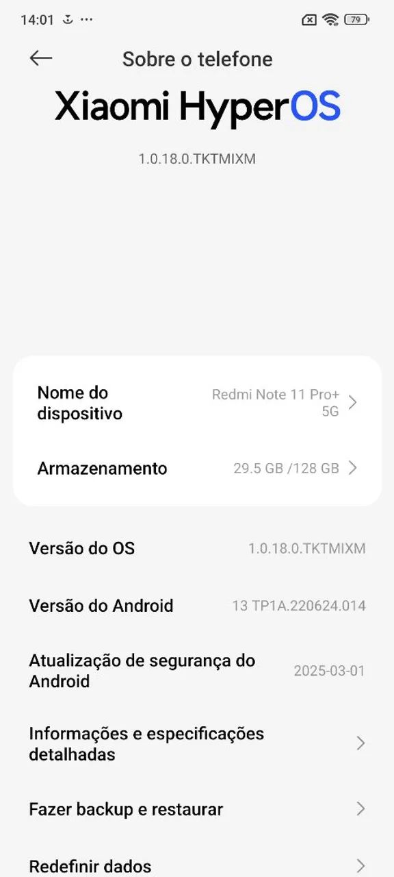 Celular Xiaomi REDMI NOTE 11 PRO PLUS 5G - Defeito na tela - Foto 4