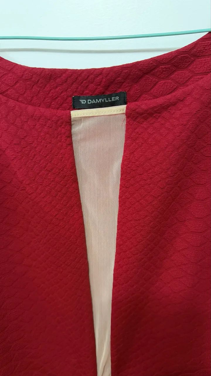Vestido Vinho Damyller com decote  - Foto 3