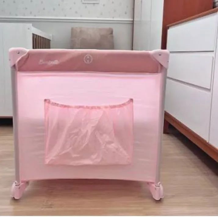 Berço portátil rosa  - Foto 5