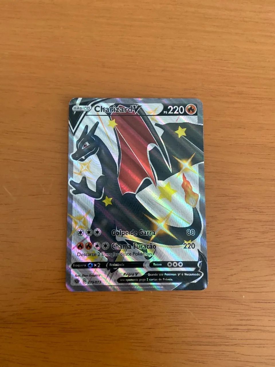 Carta Pokémon: Charizard V (shiny),número 079/073