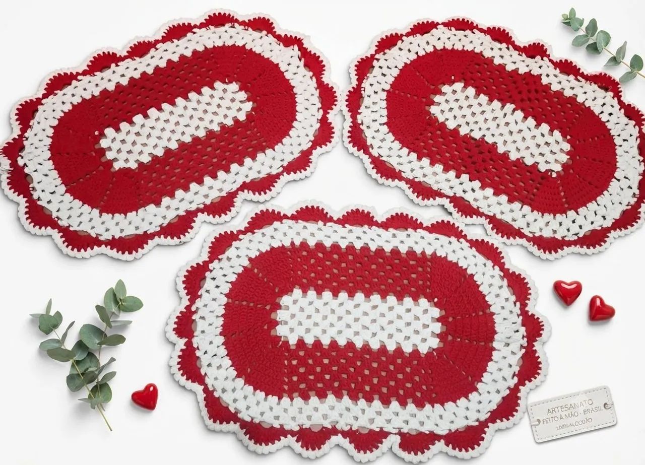 3 TAPETES DE CROCHÊ 