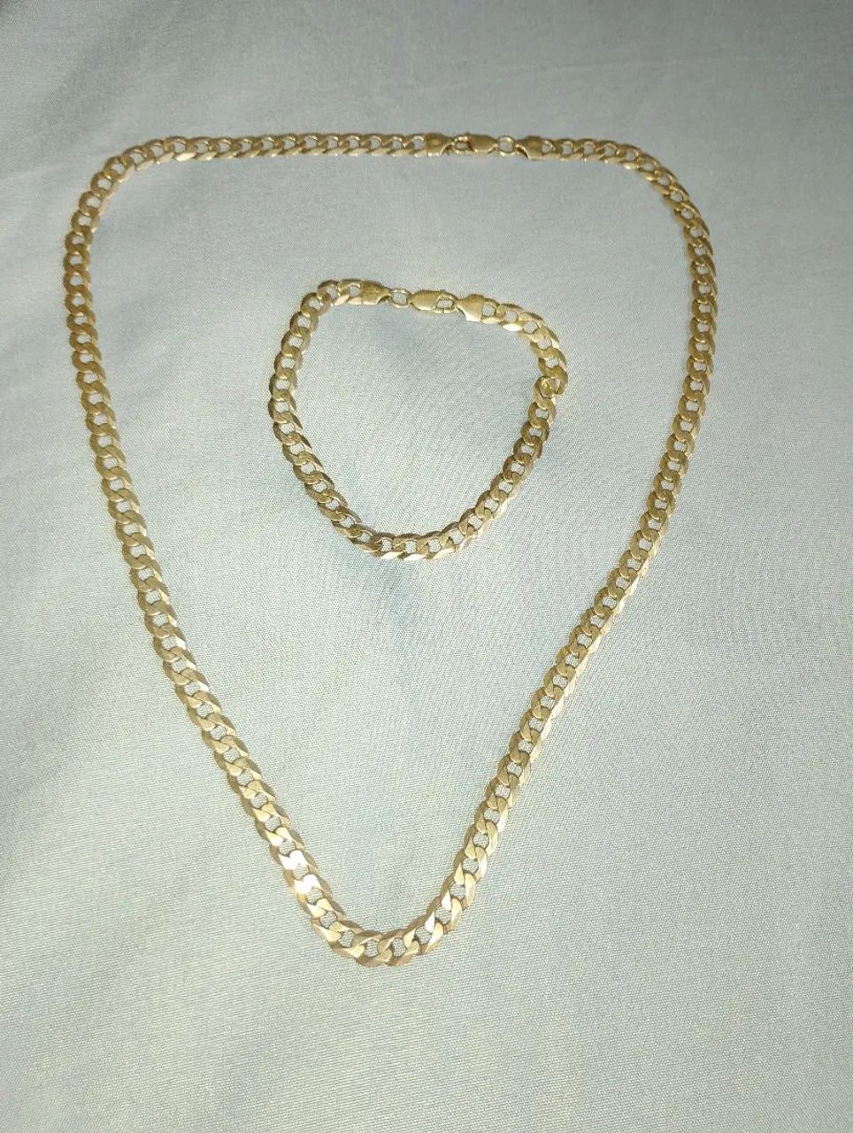 Colar e pulseira de prata 