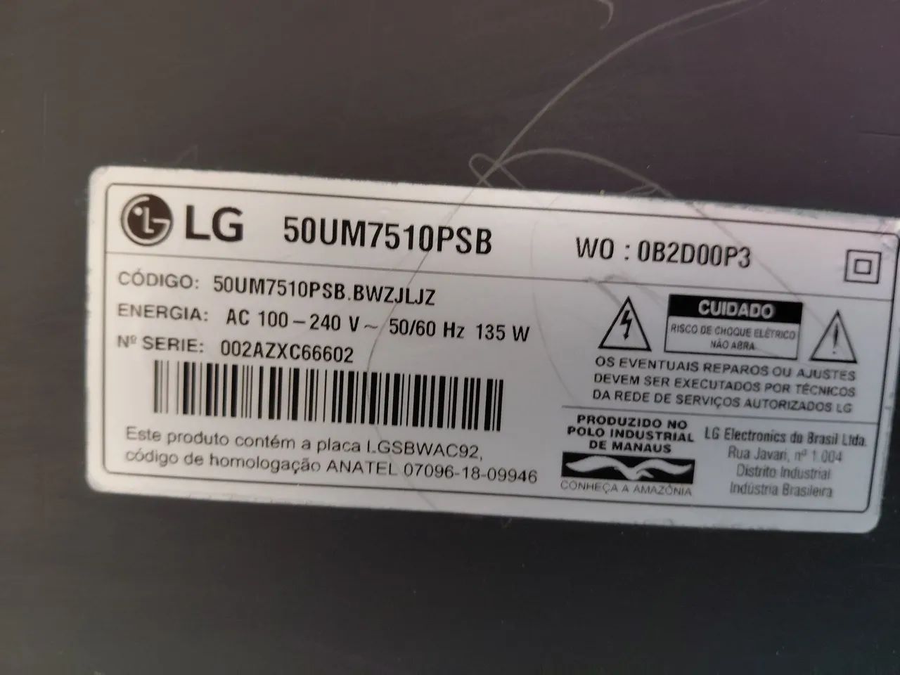 Vendo smart tv LG 50 polegadas  com tela quebrada  - Foto 5