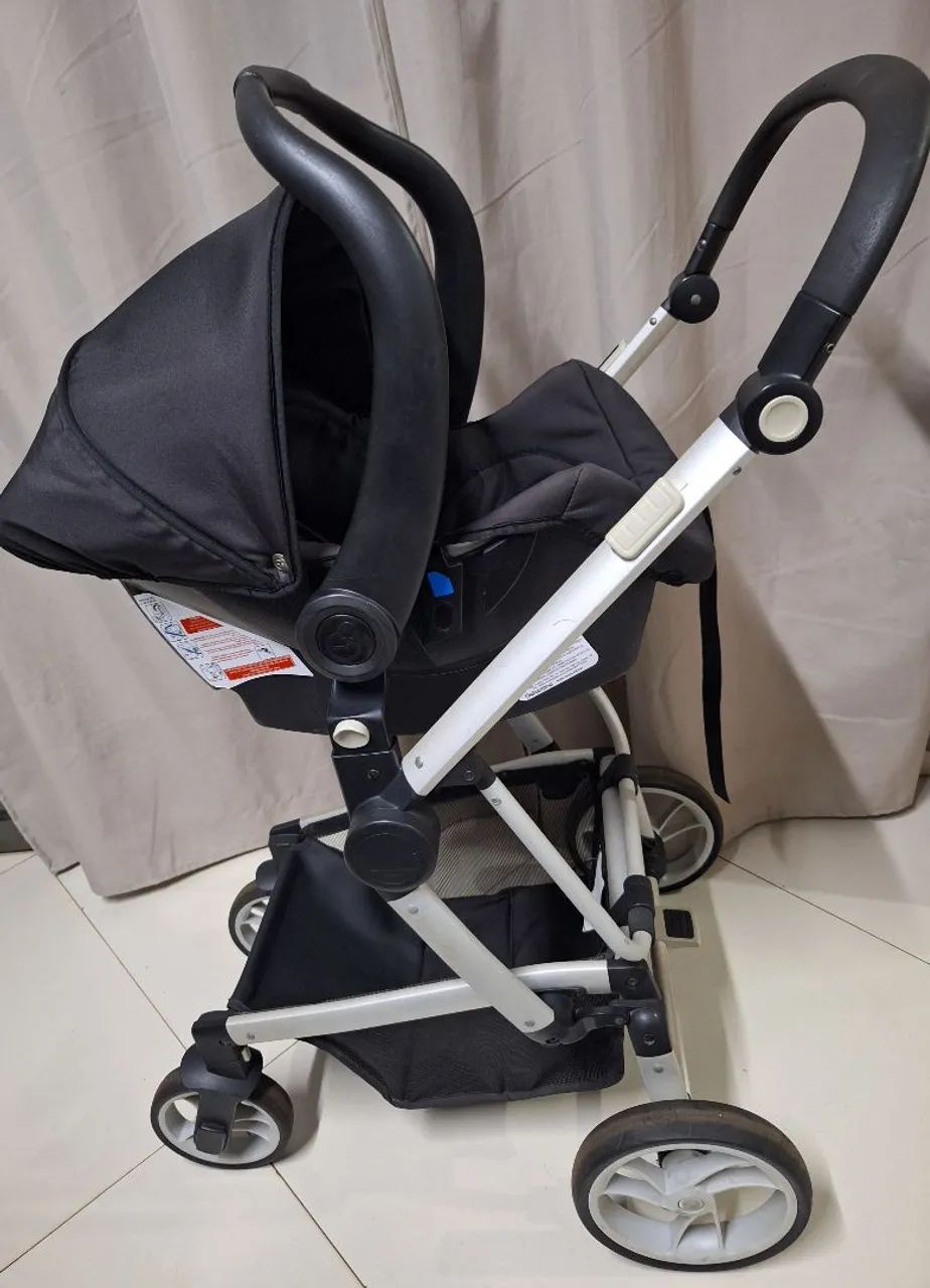 Carrinho de bebê dzieco Moisés com bebê conforto com base  - Foto 2