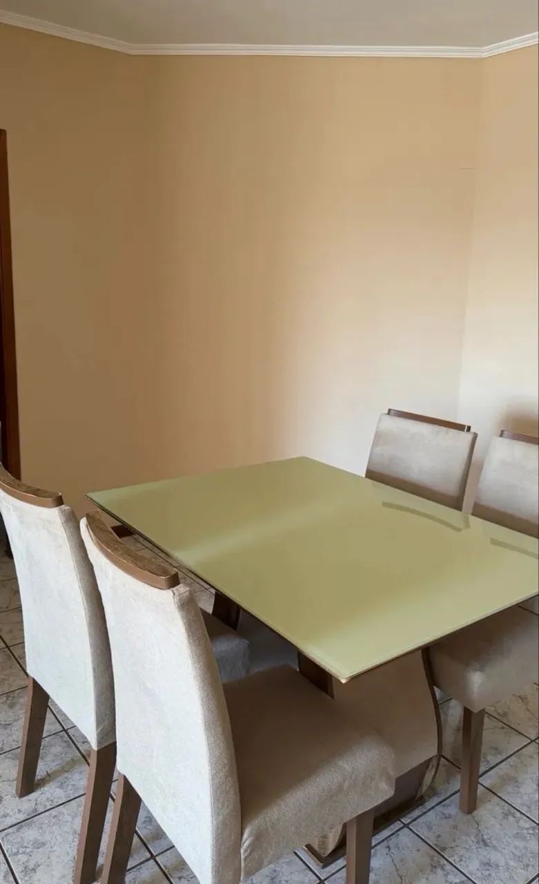 Conjunto mesa vidro