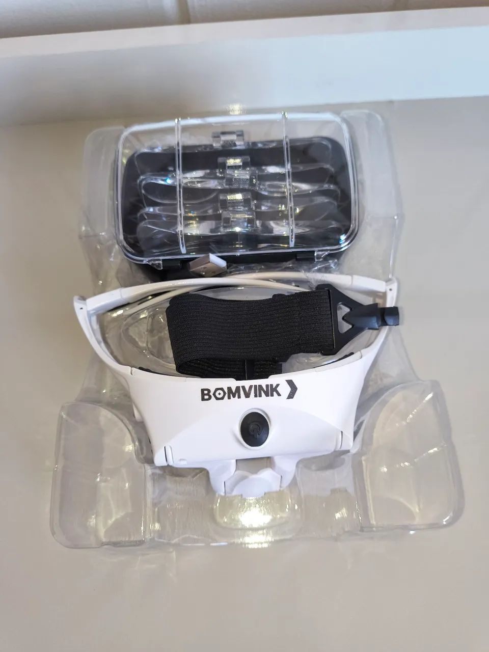 Lupa de testa com 5 lentes 