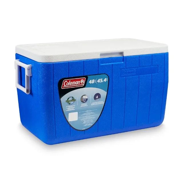 Caixa Térmica Cooler Coleman Grande 48qt, 45L Azul