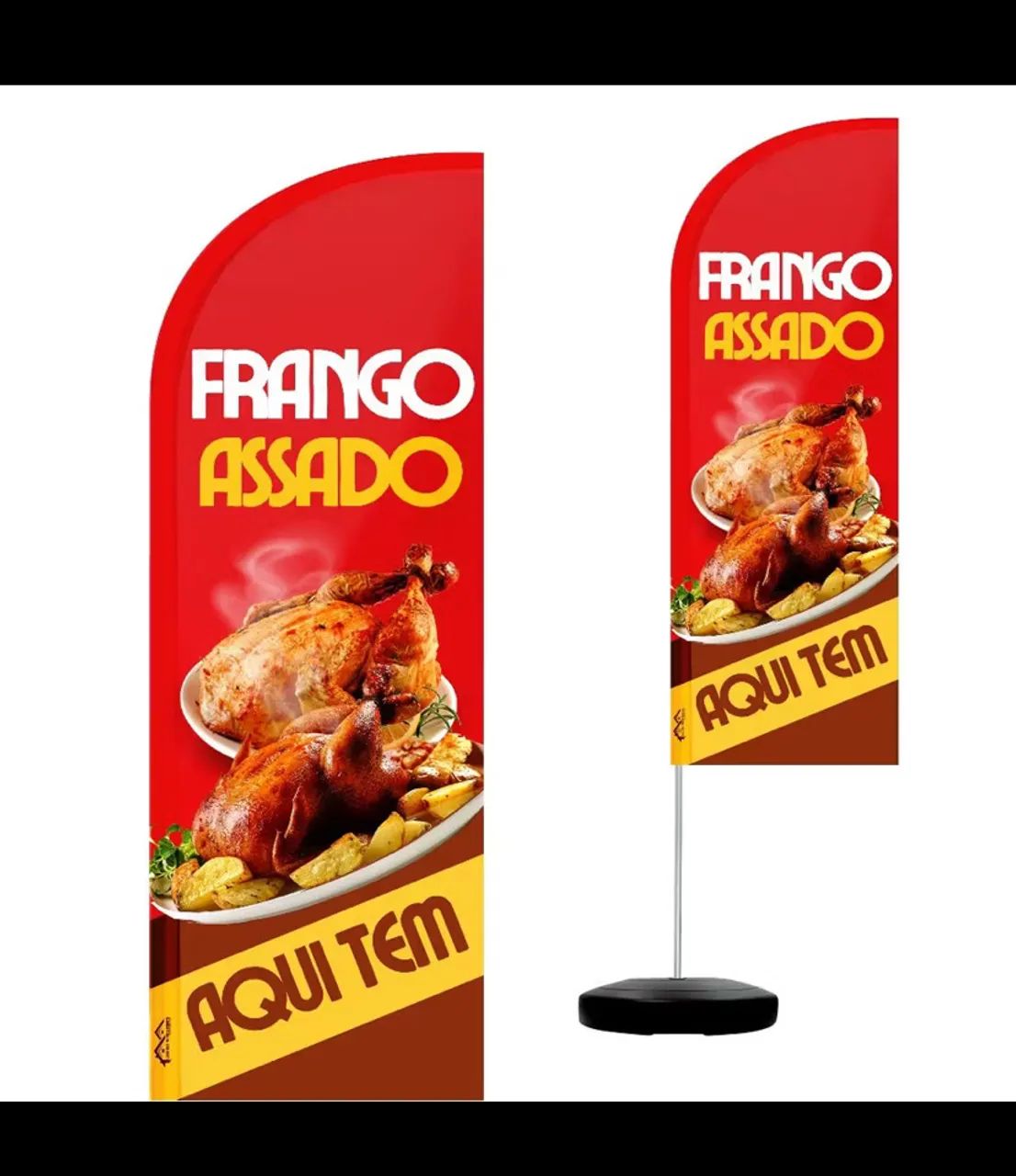 Wind Banner Completo 2,10m Frango Assado M2