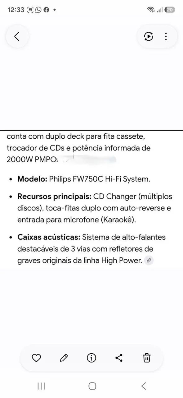 Mini Sustem Philips Fw750 com karaoke  - Foto 5