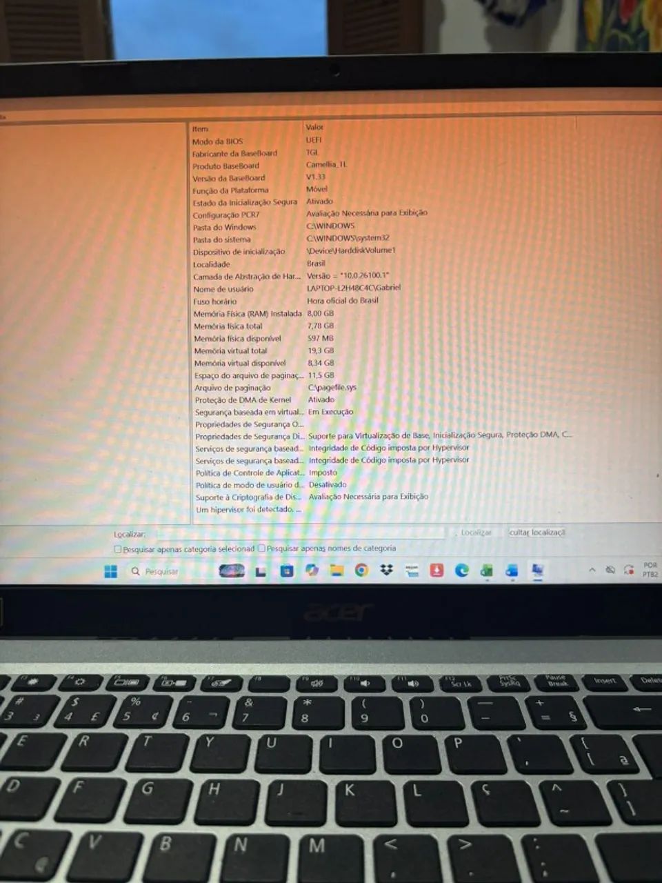 NOTEBOOK ACER CORE i5 11ª GERAÇÃO / PARA VENDER HOJE! - Foto 4