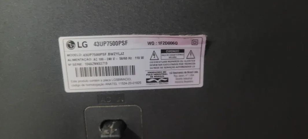 LG 43? 4K - Liga, tem som, sem imagem (para técnico ou peças) - Foto 2
