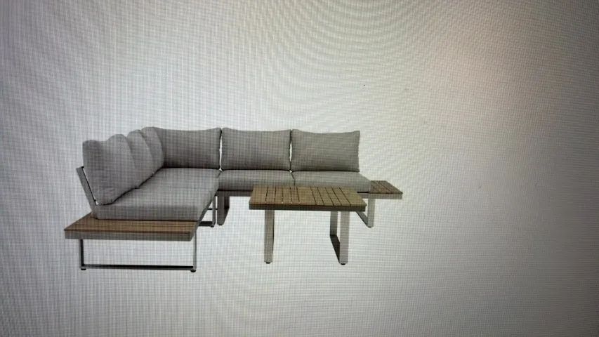 Conjunto Sofá e Mesa alumínio de jardim   - Foto 2