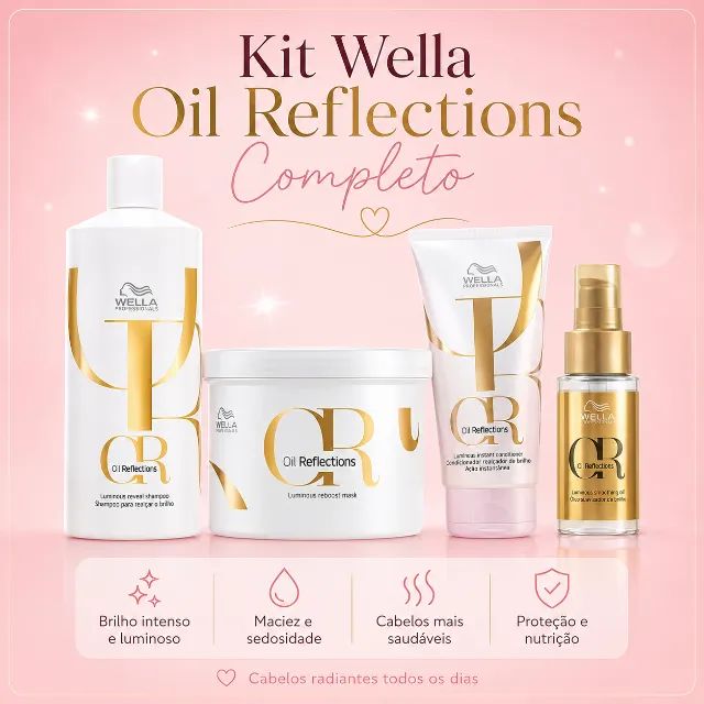 Wella Oil Reflections Kit Completo Original Lacrado