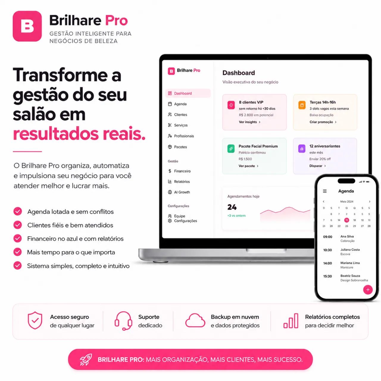     Brilhare Pro | Assistente Virtual para Salão - Foto 3