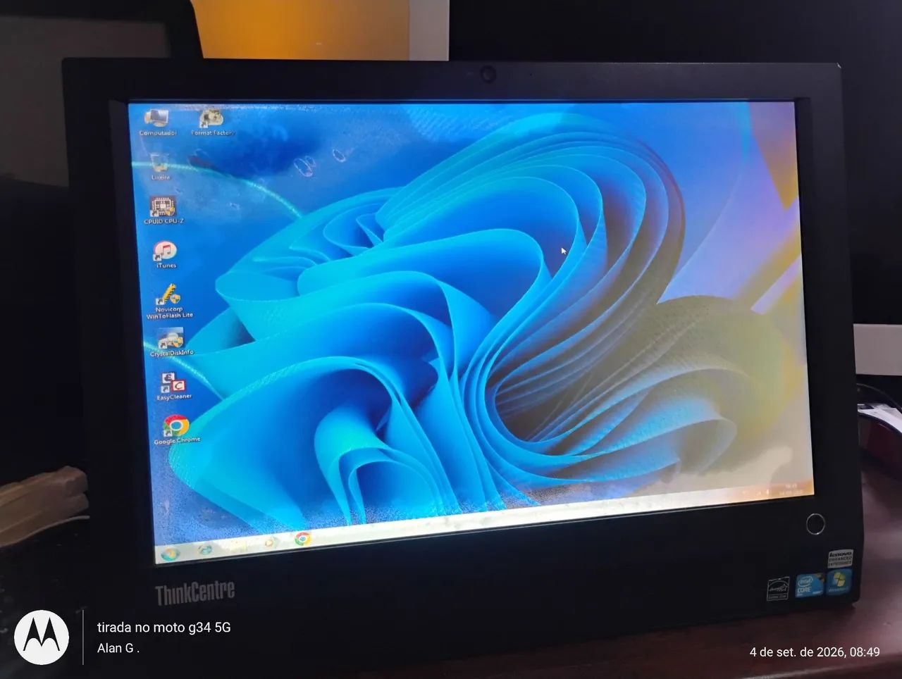 Pc ALL in one IBM Thinkcentre ( avarias na tela ) funcionando !!  - Foto 5
