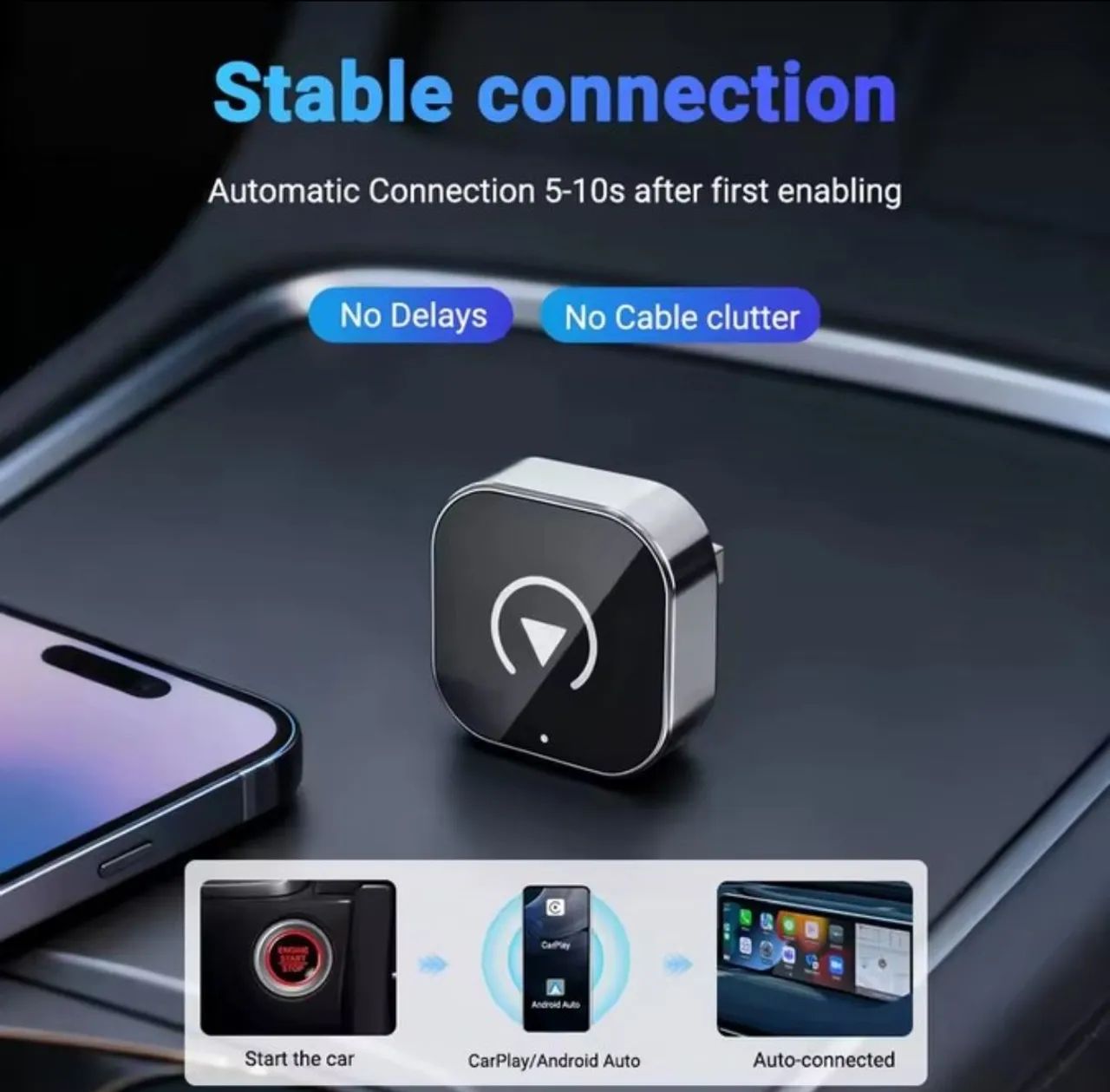 Adaptador Wireless XUDA para Android Auto e Apple Carplay - Foto 4