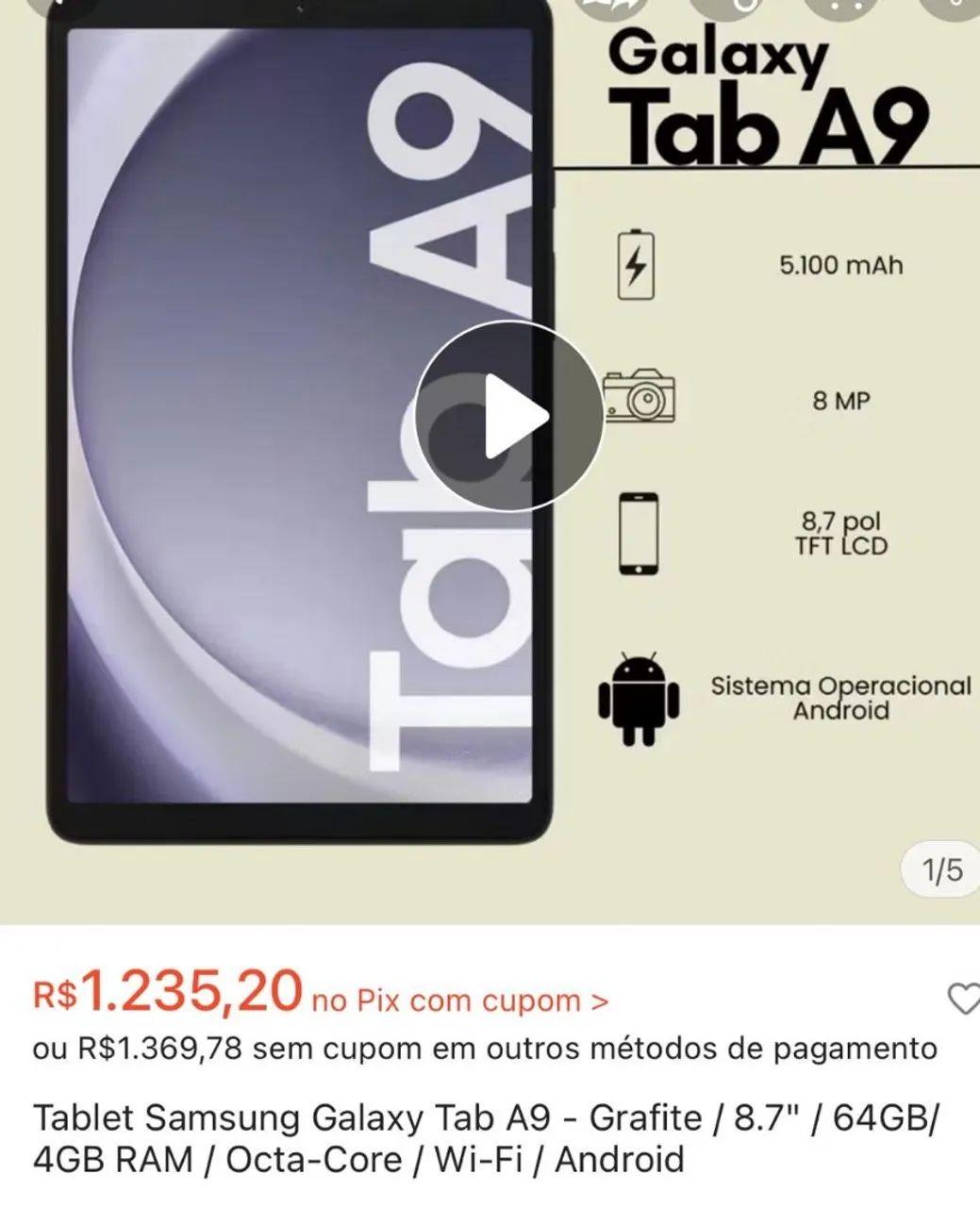 Vendo Galaxy tab A9 - Foto 2