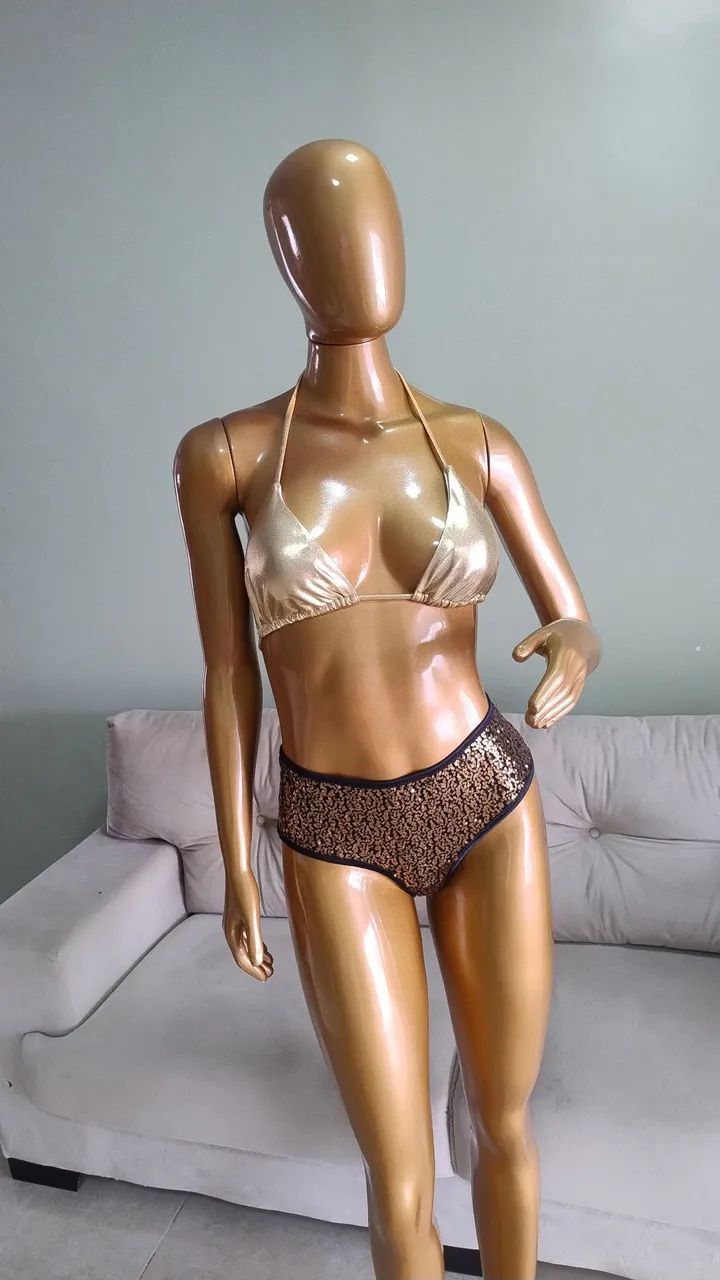 Top + calcinha lantejoulas
