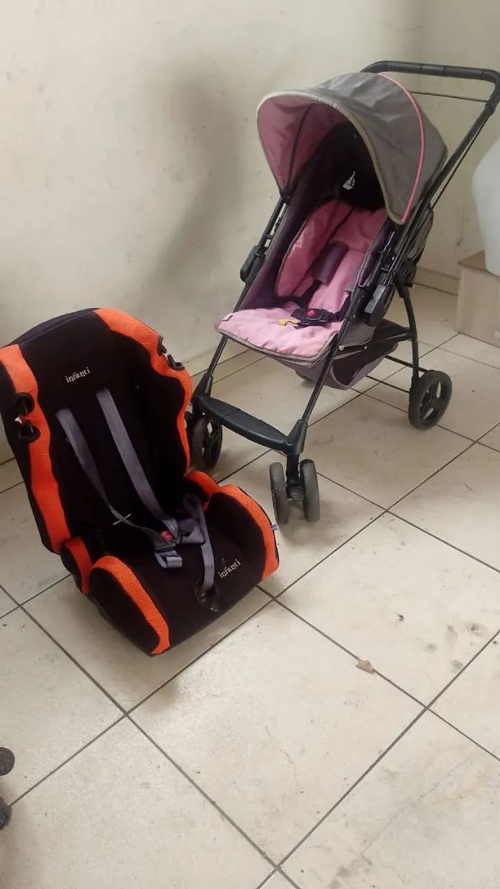 Kit carrinho de bebê e cadeirinha para carro. - Maternidade e Cuidados ...