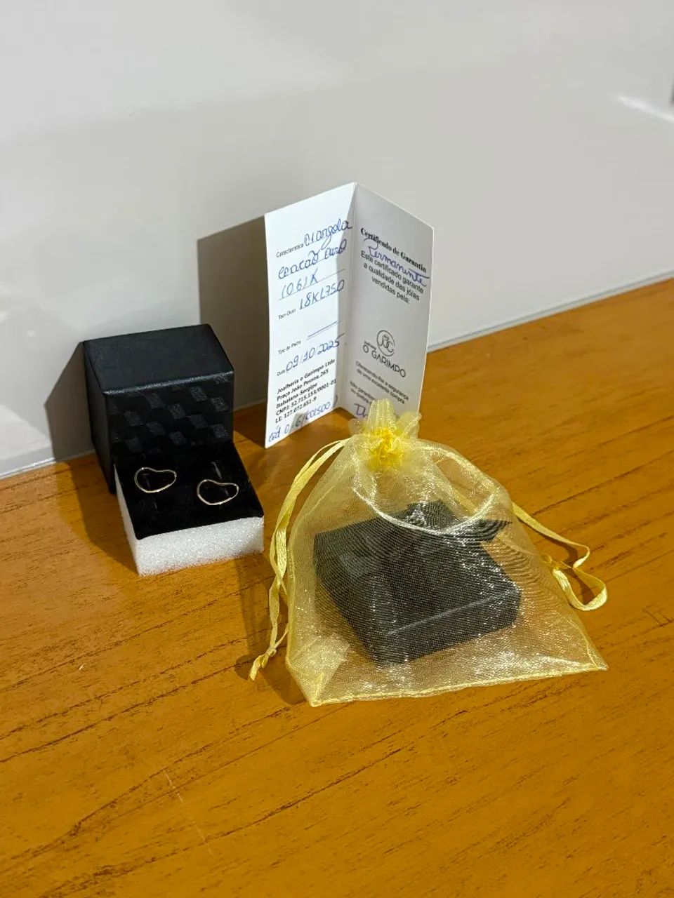 ? VENDO BRINCO DE OURO 18K- NUNCA USADO?