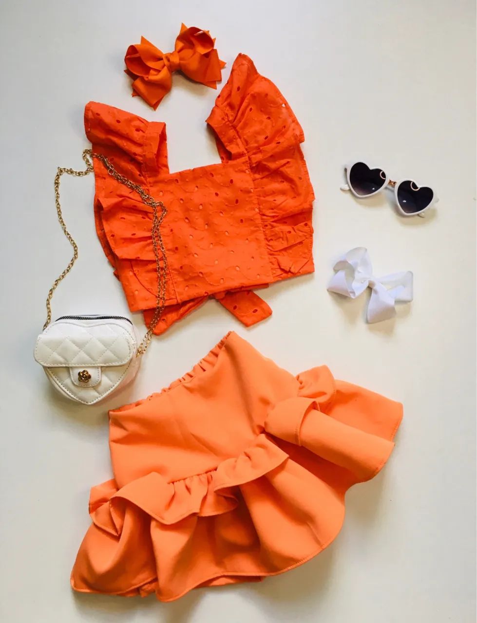 Conjunto infantil saia 