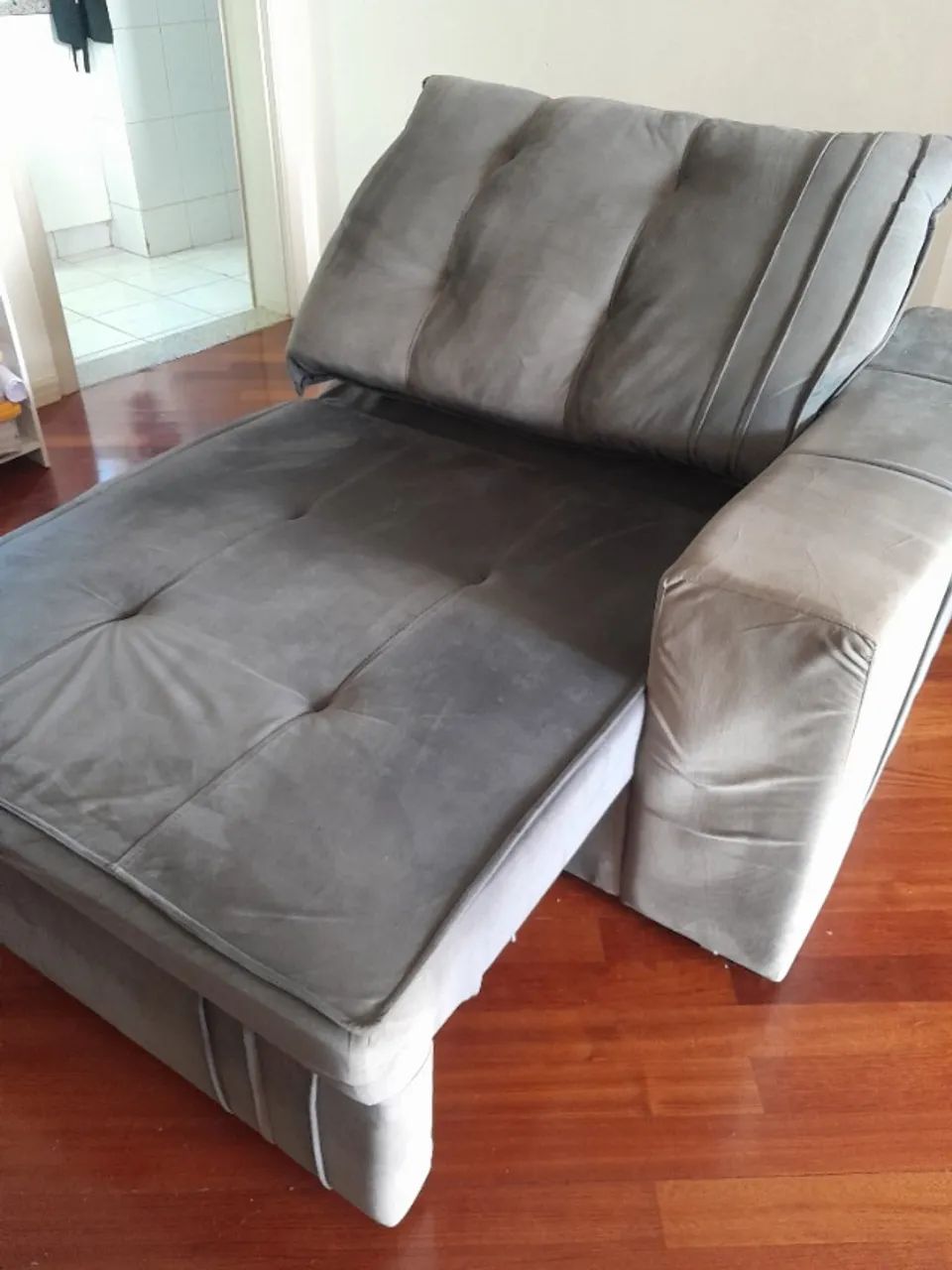 Sofá 4 lugares reclinável e retrátil 2.20m usado - Foto 2