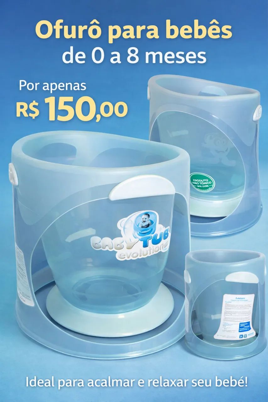 Ofurô Baby Tub Evolution - para bebês de 0 a 8 meses - Foto 3