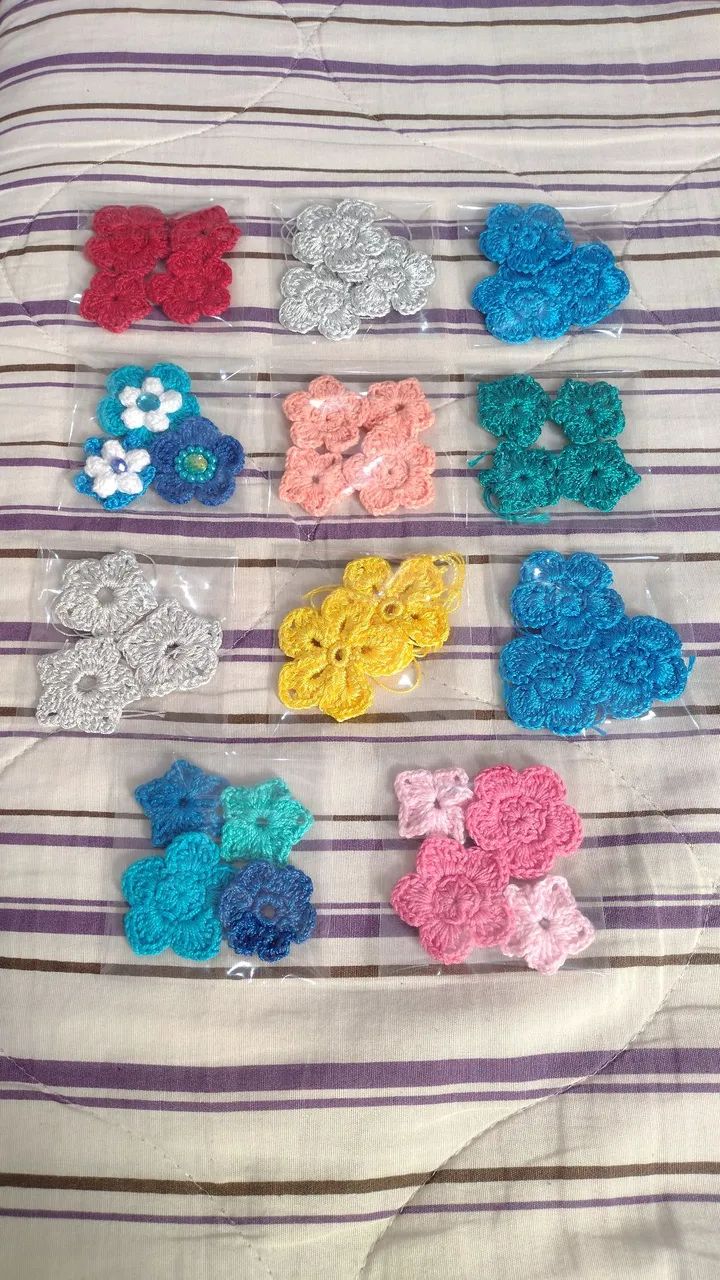 Flores de crochê diversas - Foto 5