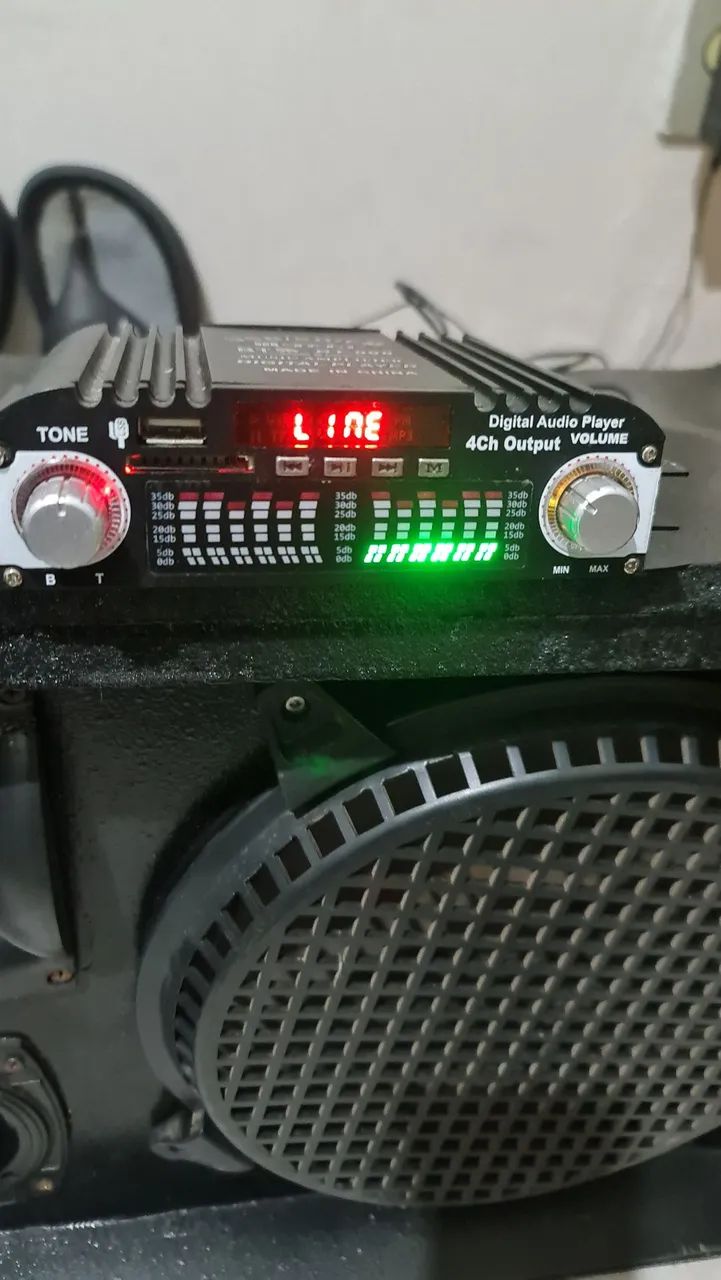 Caixa de som com amplificador player  - Foto 5