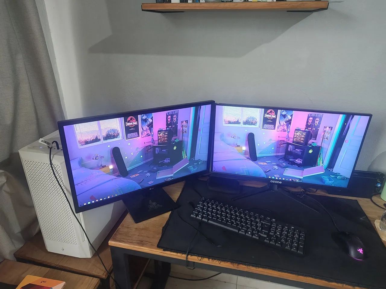 PC GAMER RYZEN 5 + 2 MONITORES 