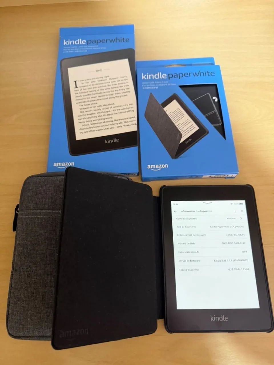 Kindle Paperwhite 10ª Geração 8GB + Capa + Case Original