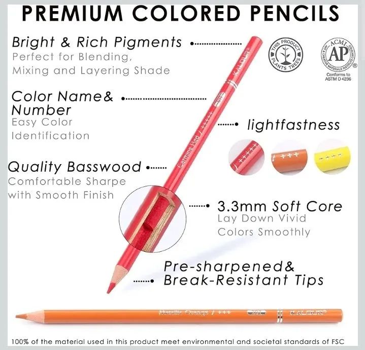 LAPIS DE COR 300 CORES KALOUR PROFISSIONAL - Foto 4