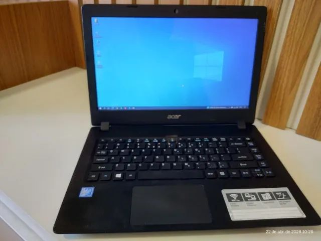 Notebook Acer 4GB Memória e SSD 120GB.